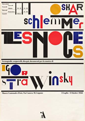 VARIOUS ARTISTS.  [SWISS EXHIBITION & PERFORMANCE]. Group of 7 posters. 1960s-1990s. Sizes vary.